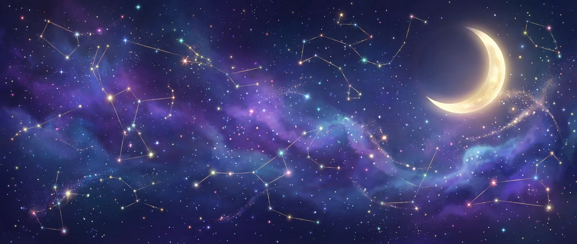 星空背景 - 忘了戴胸罩被同学摸了一节课 | 每日星座运势与塔罗占卜